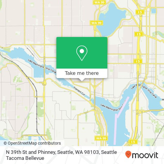 Mapa de N 39th St and Phinney, Seattle, WA 98103