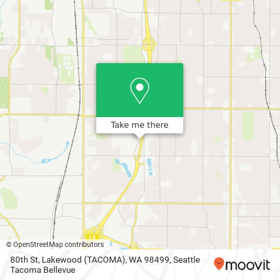 Mapa de 80th St, Lakewood (TACOMA), WA 98499