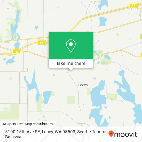 Mapa de 5100 15th Ave SE, Lacey, WA 98503