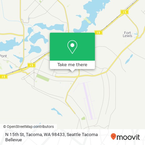 Mapa de N 15th St, Tacoma, WA 98433