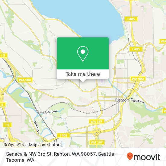 Mapa de Seneca & NW 3rd St, Renton, WA 98057