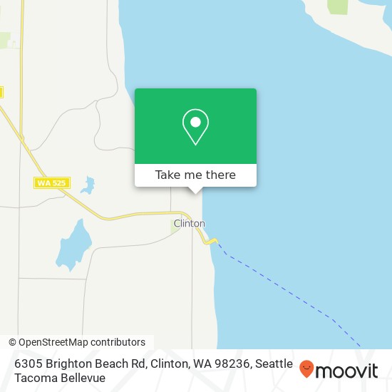 Mapa de 6305 Brighton Beach Rd, Clinton, WA 98236