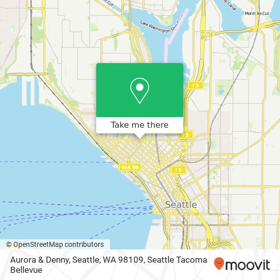 Mapa de Aurora & Denny, Seattle, WA 98109