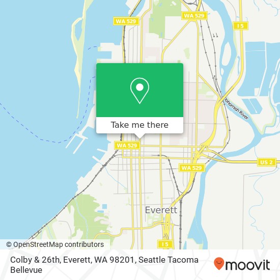 Mapa de Colby & 26th, Everett, WA 98201