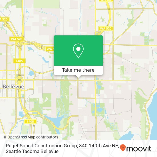 Puget Sound Construction Group, 840 140th Ave NE map