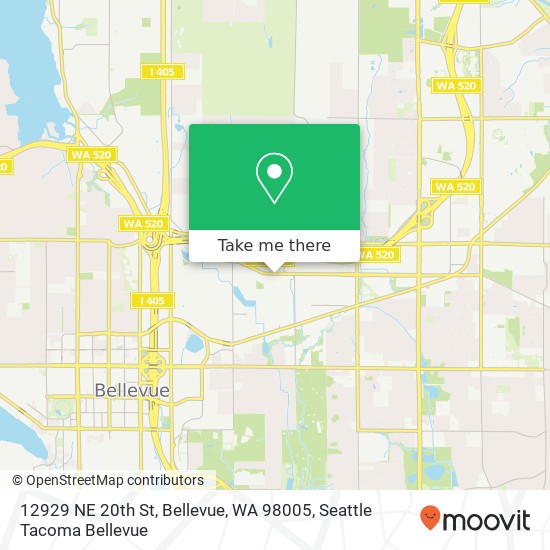 12929 NE 20th St, Bellevue, WA 98005 map