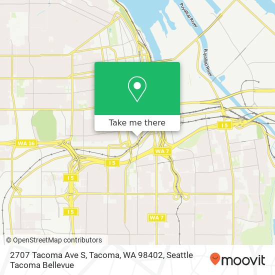 Mapa de 2707 Tacoma Ave S, Tacoma, WA 98402