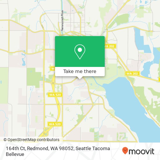 Mapa de 164th Ct, Redmond, WA 98052