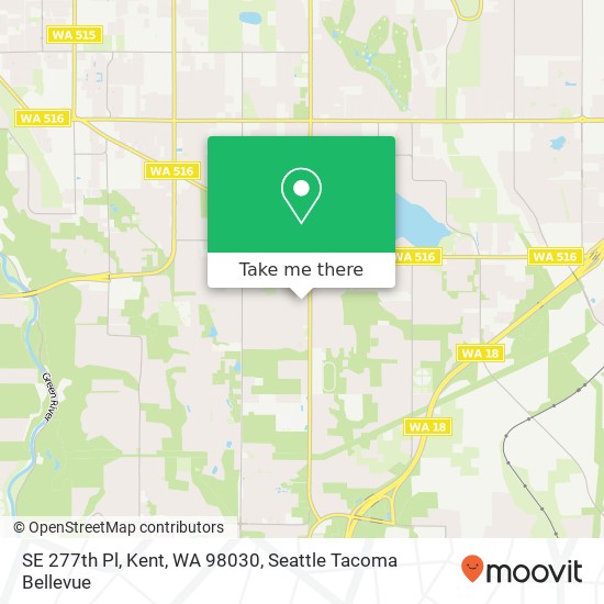 Mapa de SE 277th Pl, Kent, WA 98030