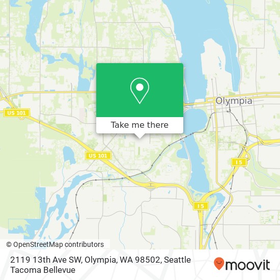 Mapa de 2119 13th Ave SW, Olympia, WA 98502