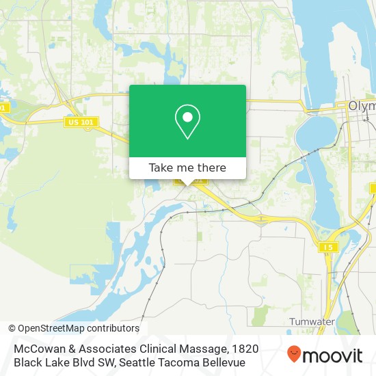Mapa de McCowan & Associates Clinical Massage, 1820 Black Lake Blvd SW