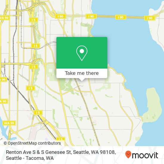 Renton Ave S & S Genesee St, Seattle, WA 98108 map