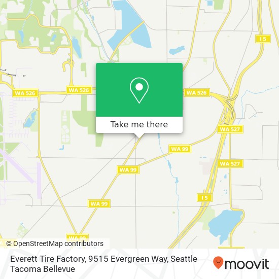 Everett Tire Factory, 9515 Evergreen Way map