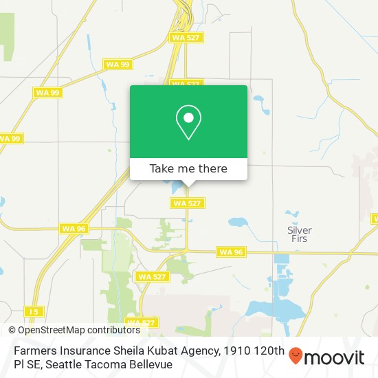 Mapa de Farmers Insurance Sheila Kubat Agency, 1910 120th Pl SE