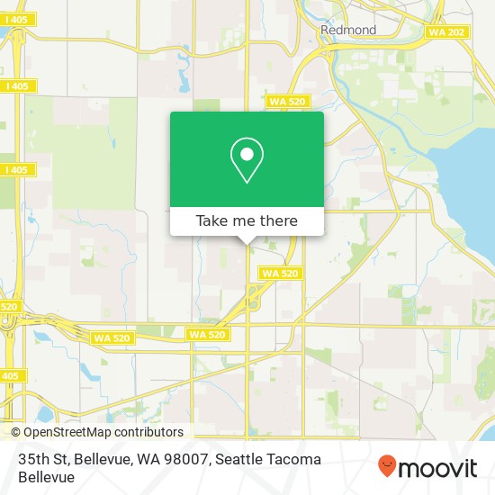 35th St, Bellevue, WA 98007 map