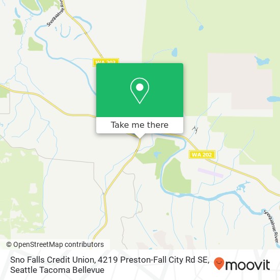 Mapa de Sno Falls Credit Union, 4219 Preston-Fall City Rd SE
