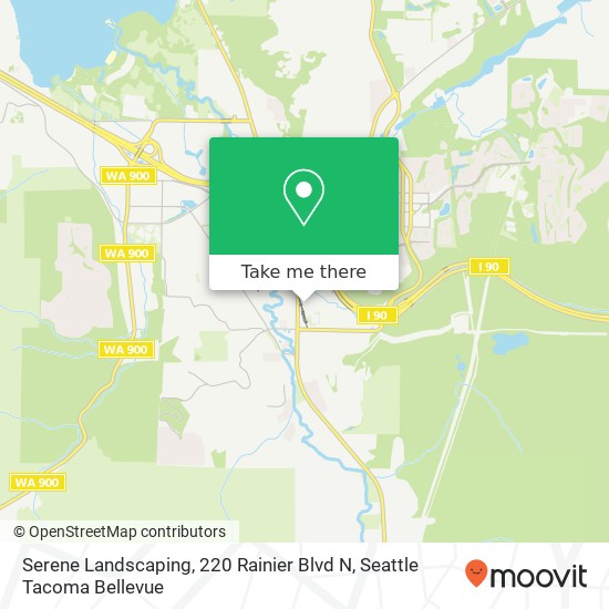 Mapa de Serene Landscaping, 220 Rainier Blvd N