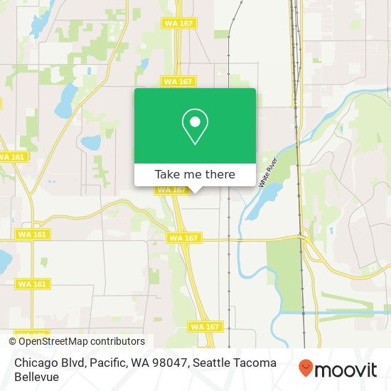 Mapa de Chicago Blvd, Pacific, WA 98047