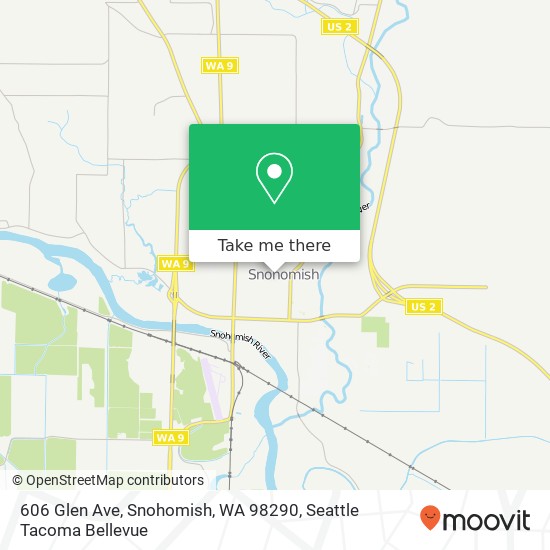 Mapa de 606 Glen Ave, Snohomish, WA 98290