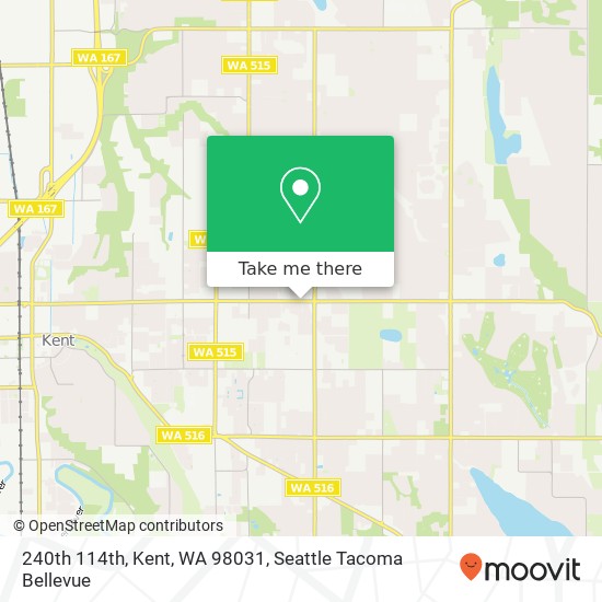 Mapa de 240th 114th, Kent, WA 98031