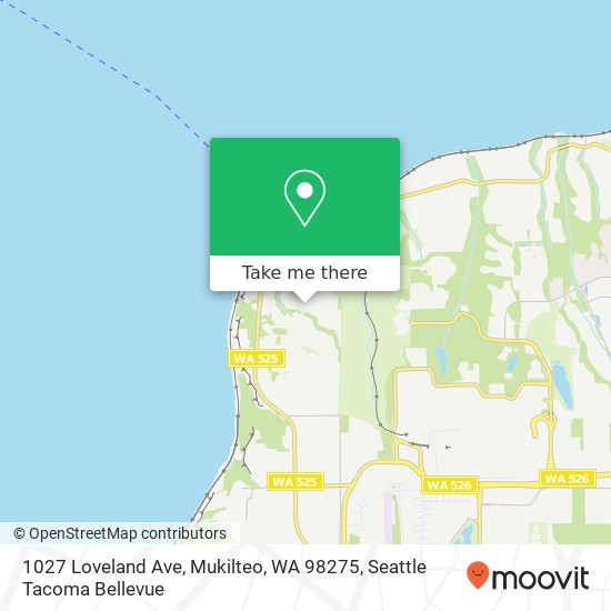 Mapa de 1027 Loveland Ave, Mukilteo, WA 98275