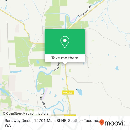 Mapa de Ranaway Diesel, 14701 Main St NE