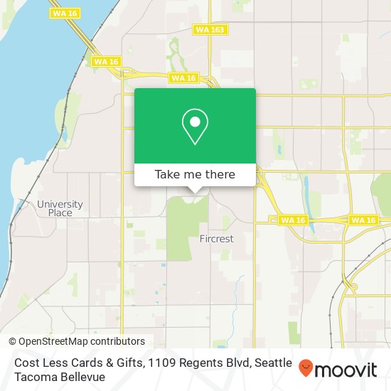 Mapa de Cost Less Cards & Gifts, 1109 Regents Blvd