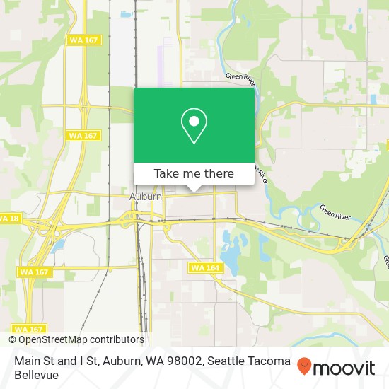 Mapa de Main St and I St, Auburn, WA 98002