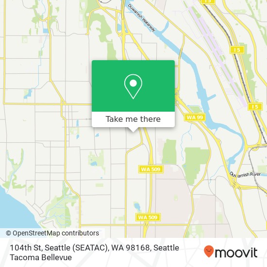 Mapa de 104th St, Seattle (SEATAC), WA 98168