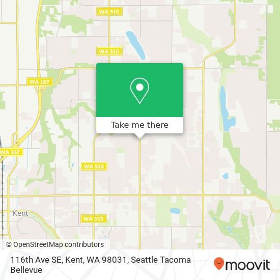 Mapa de 116th Ave SE, Kent, WA 98031