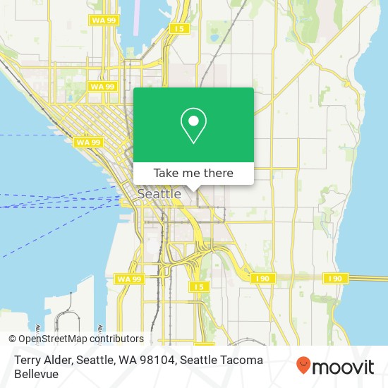 Mapa de Terry Alder, Seattle, WA 98104