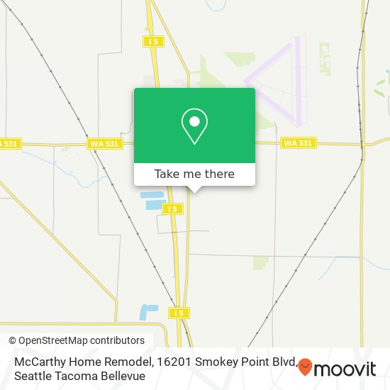 McCarthy Home Remodel, 16201 Smokey Point Blvd map