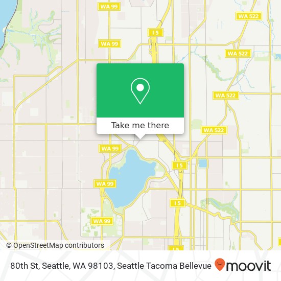 Mapa de 80th St, Seattle, WA 98103
