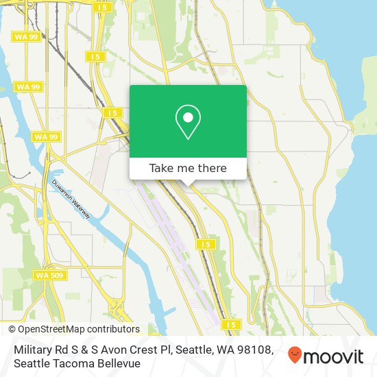 Mapa de Military Rd S & S Avon Crest Pl, Seattle, WA 98108