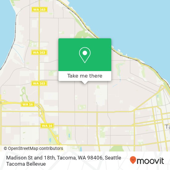 Mapa de Madison St and 18th, Tacoma, WA 98406
