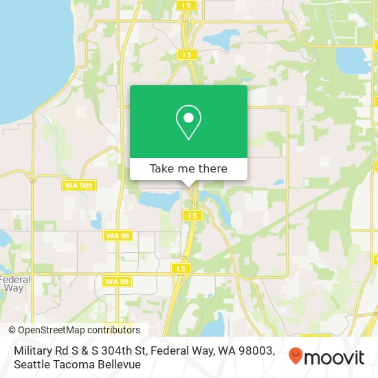 Mapa de Military Rd S & S 304th St, Federal Way, WA 98003