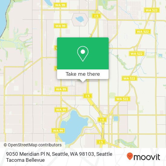 Mapa de 9050 Meridian Pl N, Seattle, WA 98103