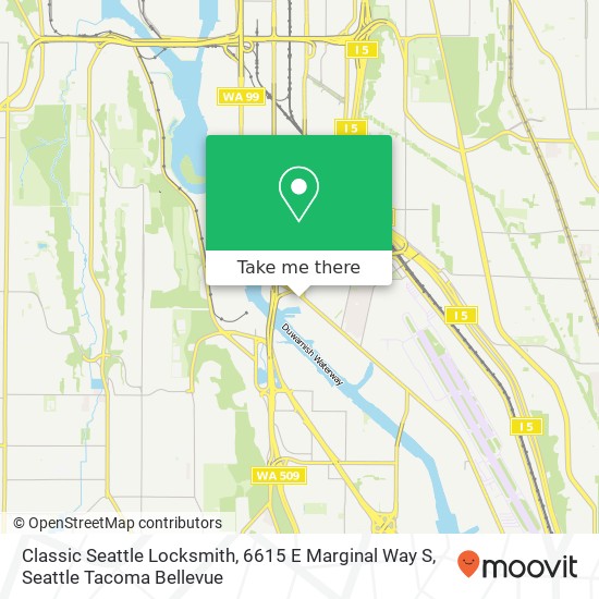 Classic Seattle Locksmith, 6615 E Marginal Way S map