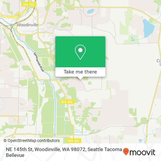 Mapa de NE 145th St, Woodinville, WA 98072