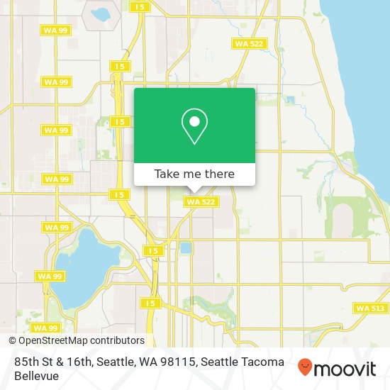 Mapa de 85th St & 16th, Seattle, WA 98115