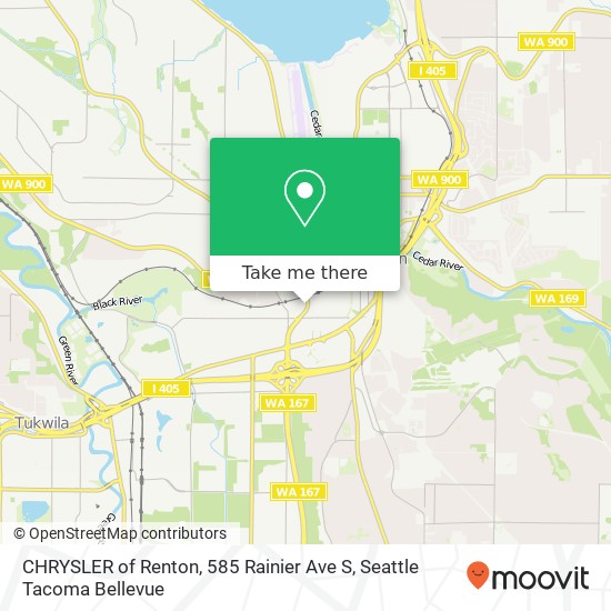 Mapa de CHRYSLER of Renton, 585 Rainier Ave S