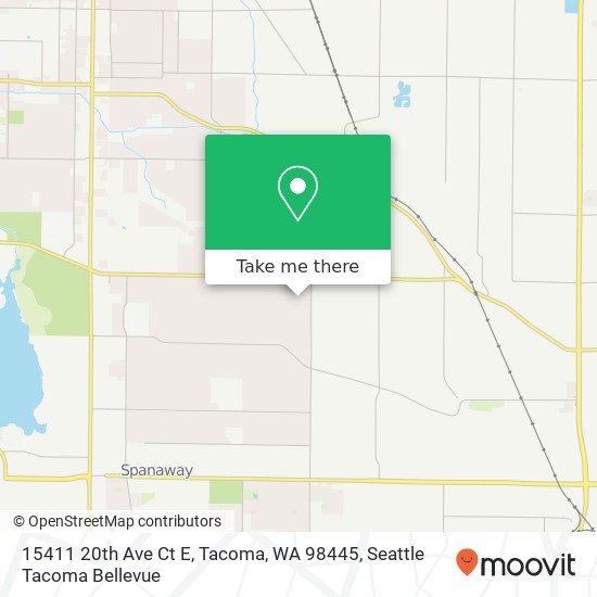 Mapa de 15411 20th Ave Ct E, Tacoma, WA 98445