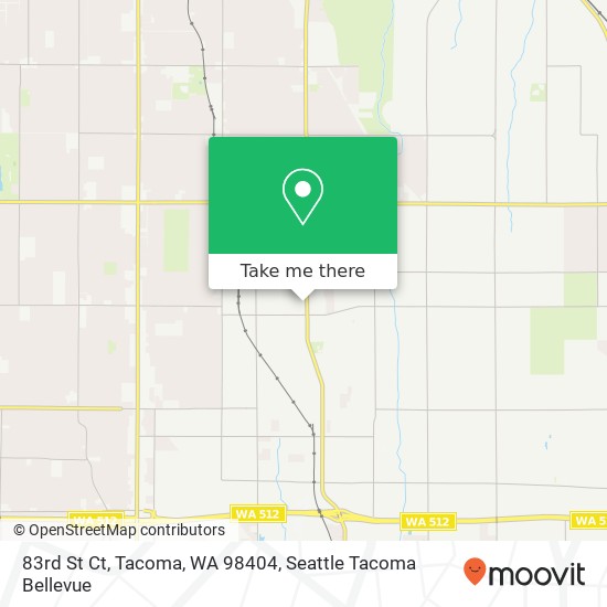 Mapa de 83rd St Ct, Tacoma, WA 98404