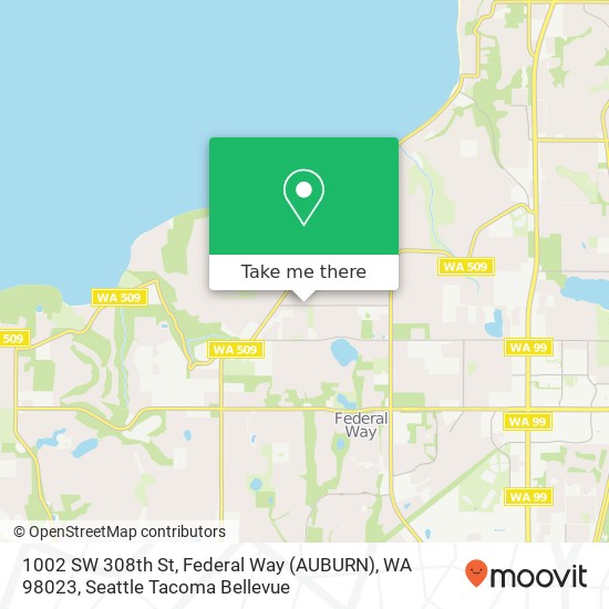 1002 SW 308th St, Federal Way (AUBURN), WA 98023 map