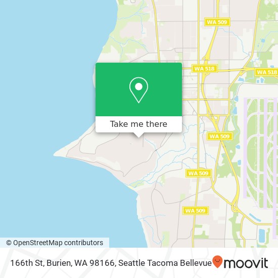 Mapa de 166th St, Burien, WA 98166