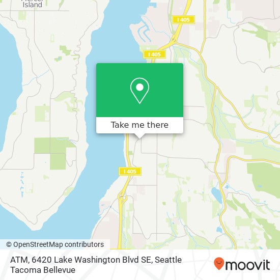 Mapa de ATM, 6420 Lake Washington Blvd SE