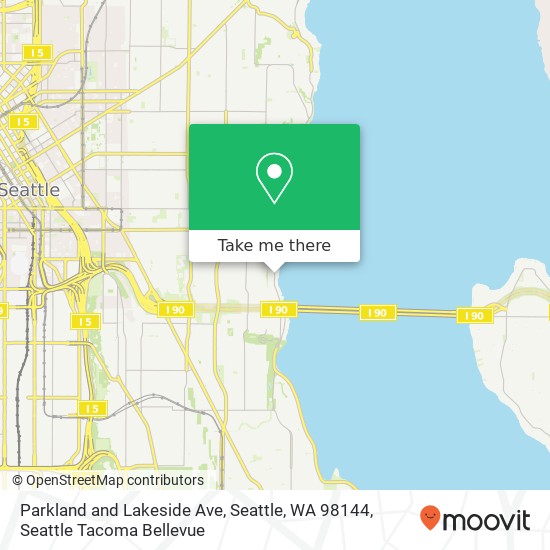 Parkland and Lakeside Ave, Seattle, WA 98144 map