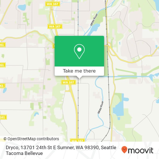Mapa de Dryco, 13701 24th St E Sumner, WA 98390