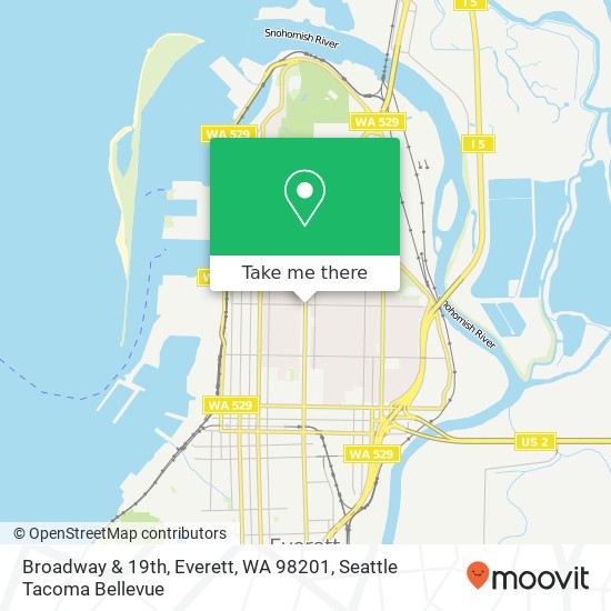 Mapa de Broadway & 19th, Everett, WA 98201