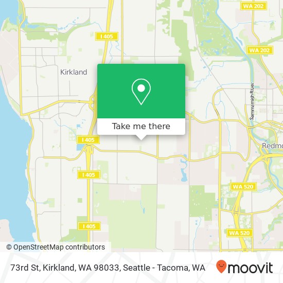 Mapa de 73rd St, Kirkland, WA 98033